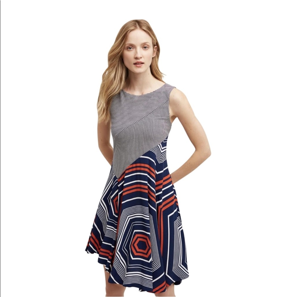 ANTHROPOLOGIE  XS CAMERON ASYMMETRICAL HEM DRESS